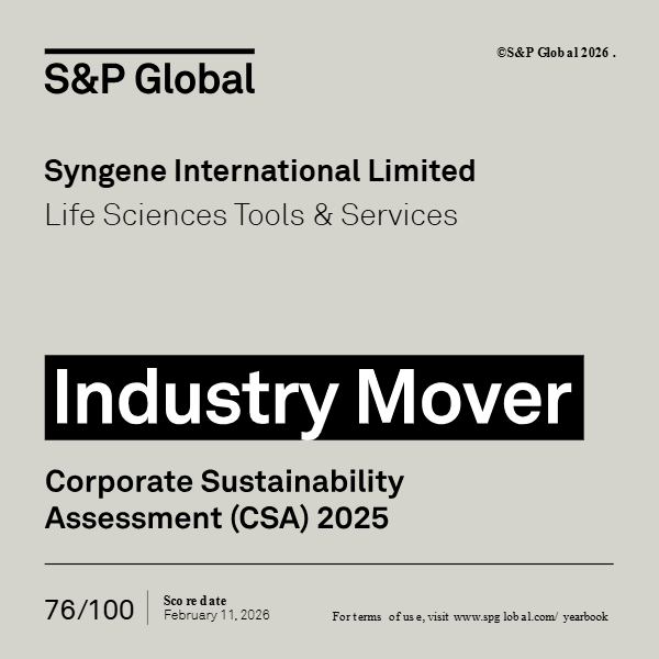 S&P Global Industry Mover recognition for Syngene International Limited