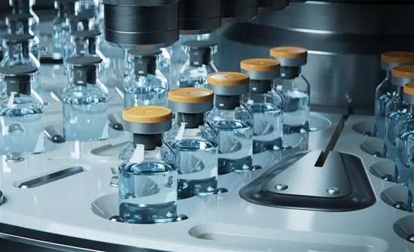 Conveyor line in pharma plant, continuous manufacturing in pharma.